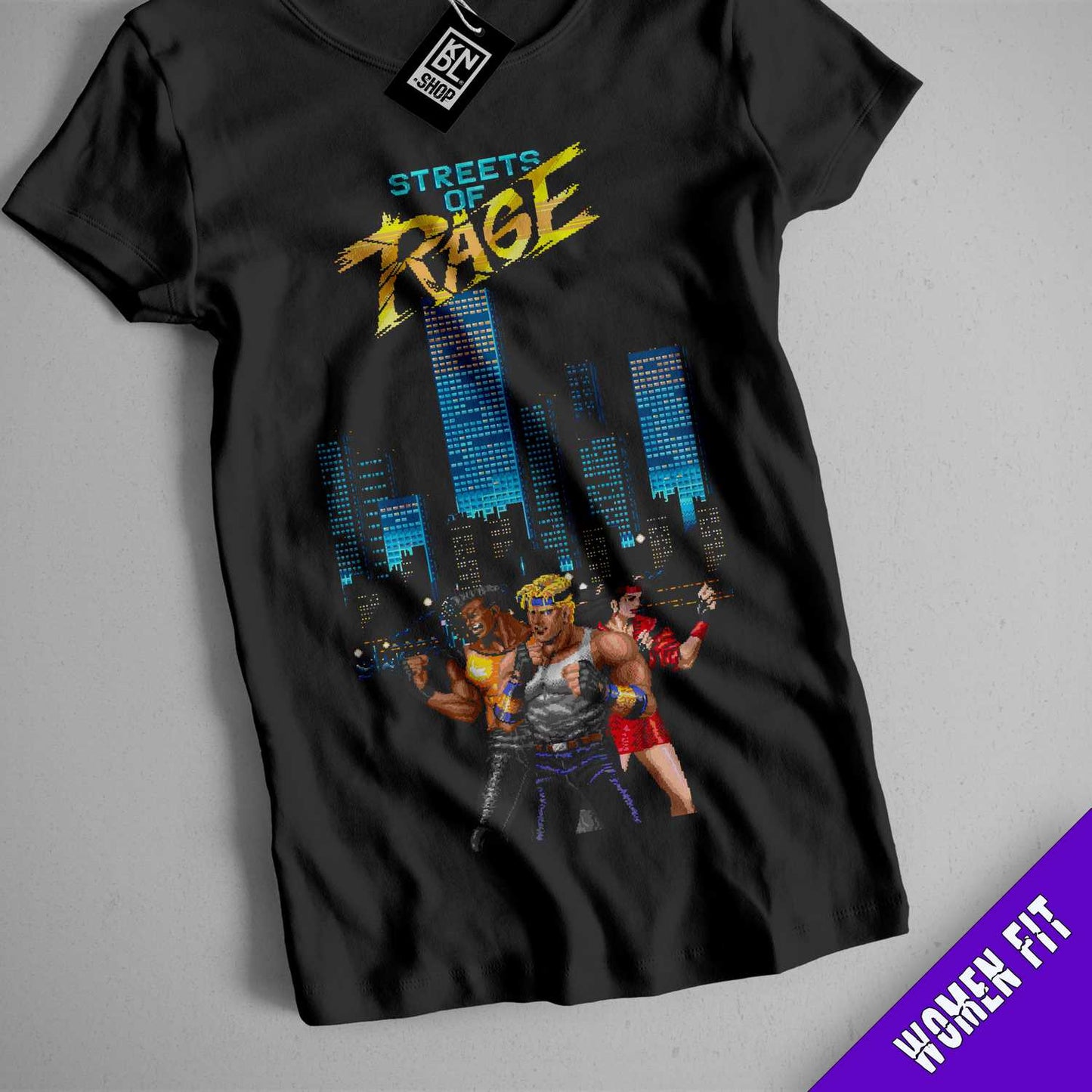 a t - shirt with a picture of two wrestlers on it