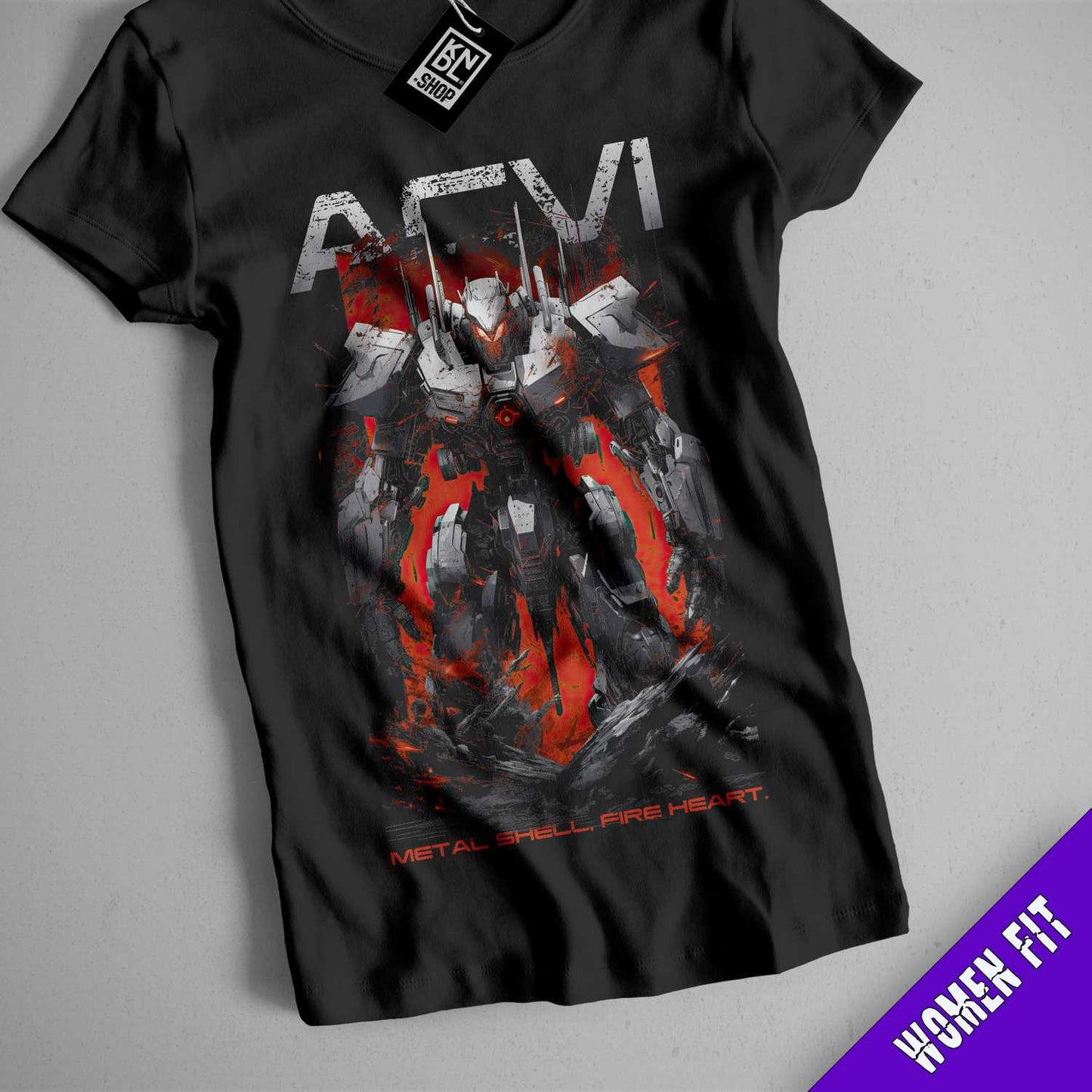a black t - shirt with a picture of a robot on it