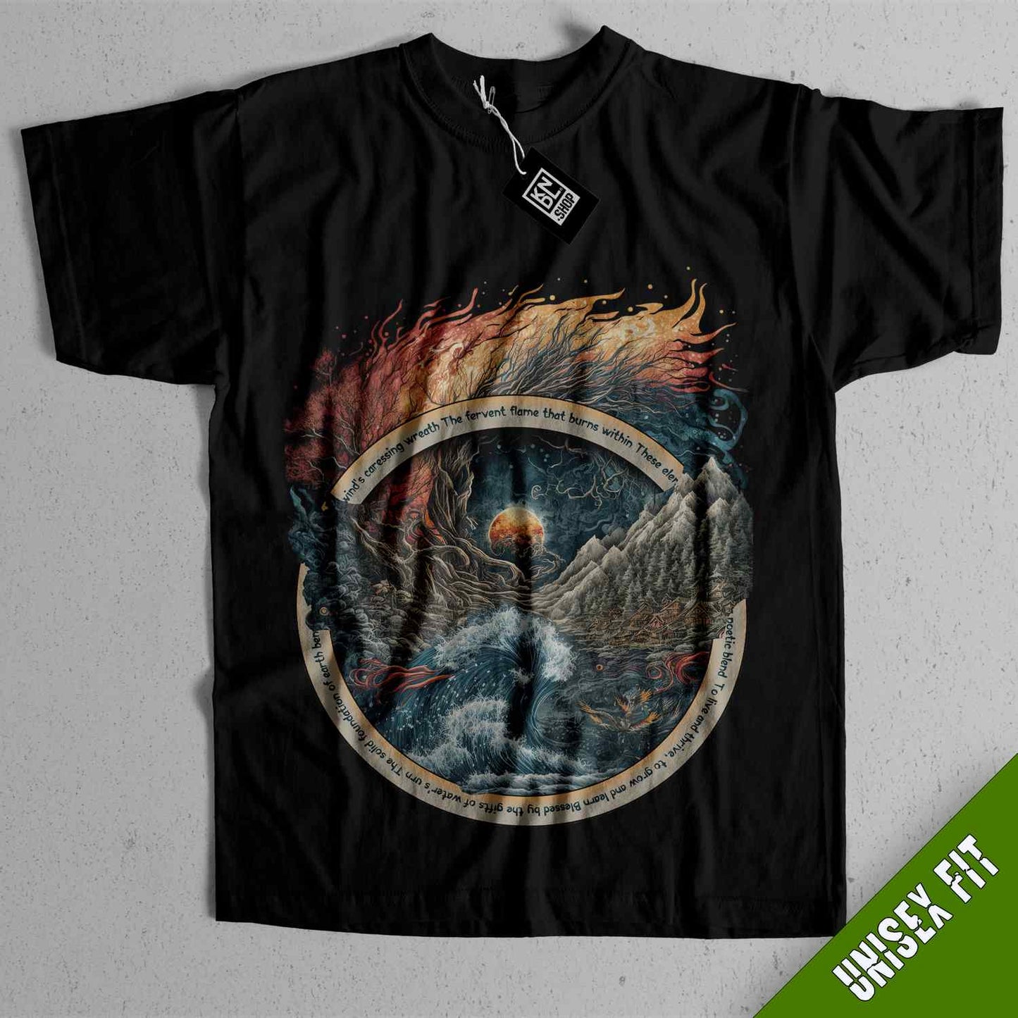 a black t - shirt with a picture of an eagle on it