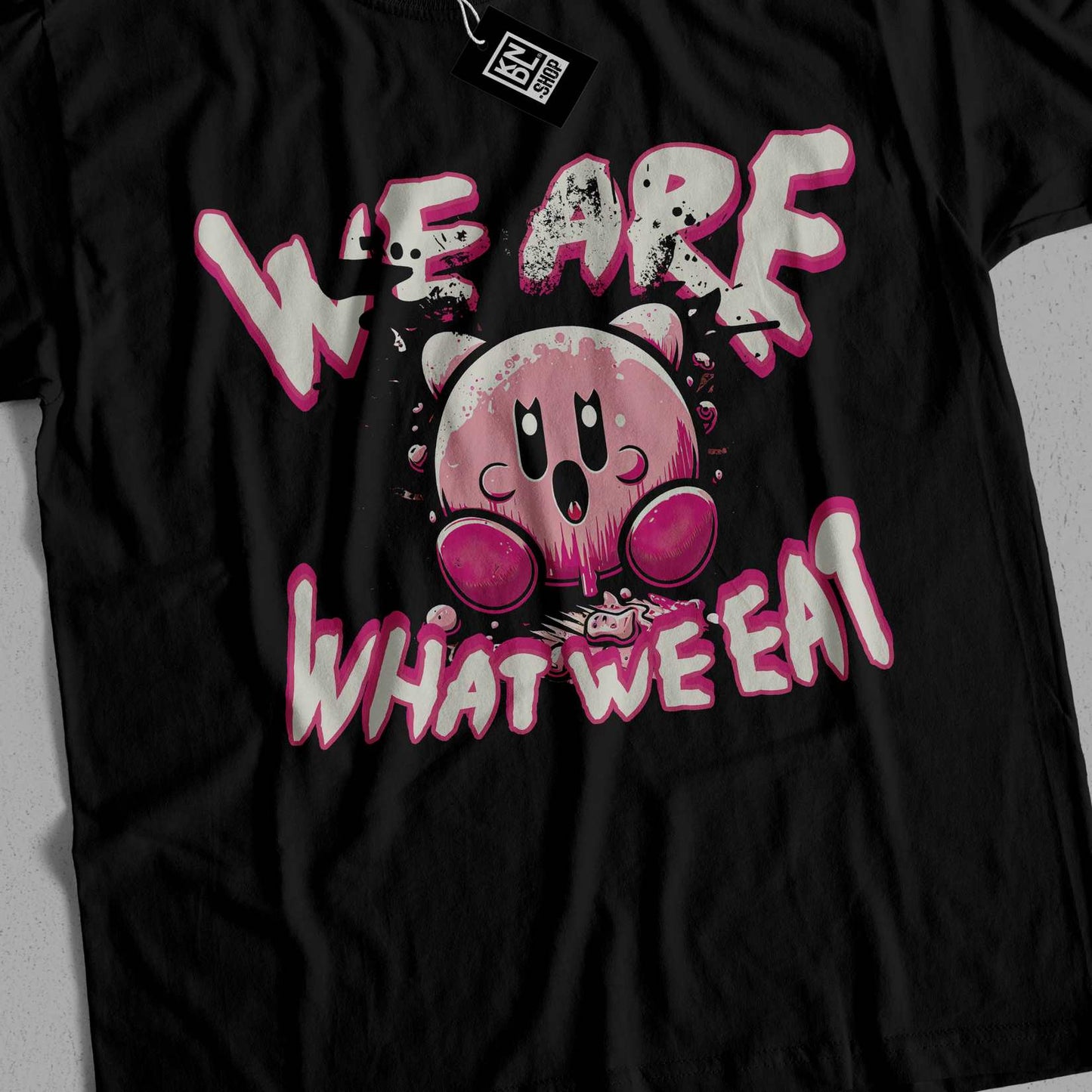 a t - shirt that says we are what we eat