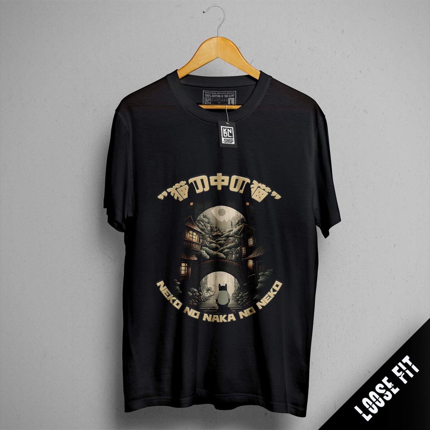 a black t - shirt with an image of a skull on it