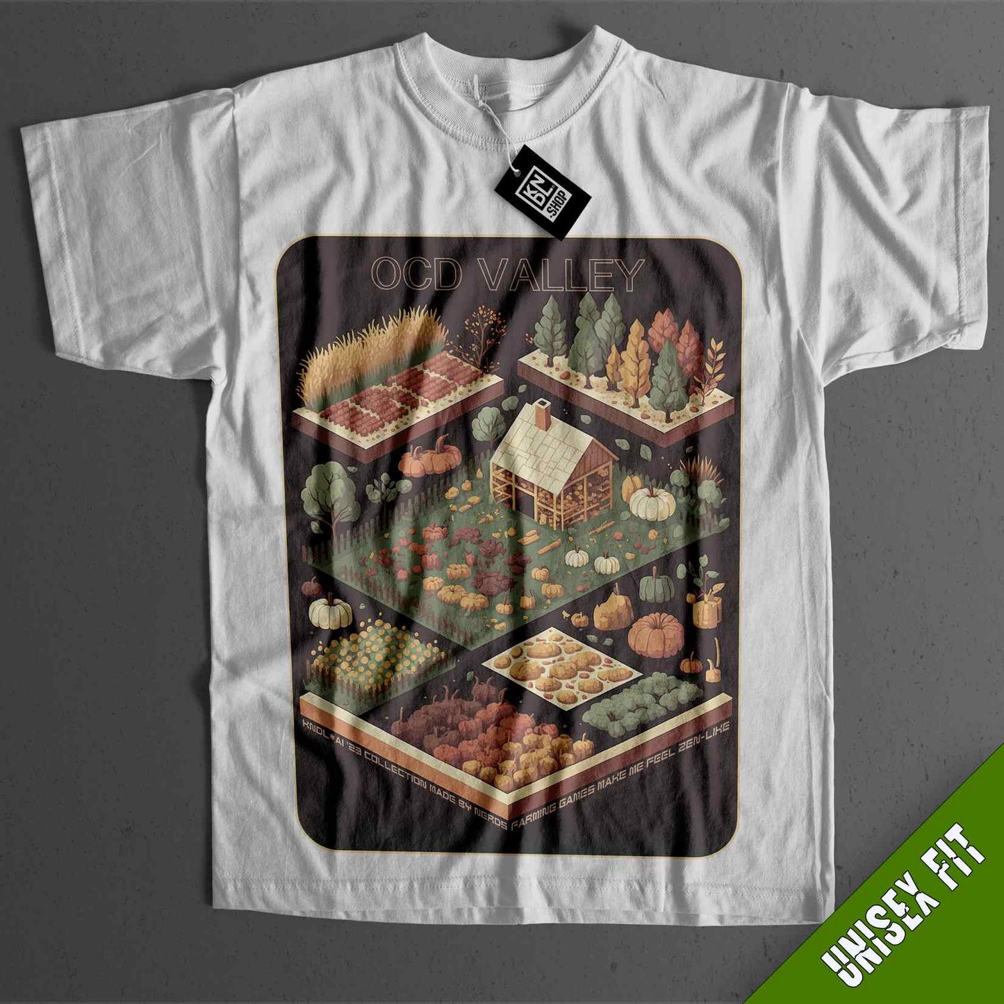 a t - shirt with a picture of a small town on it