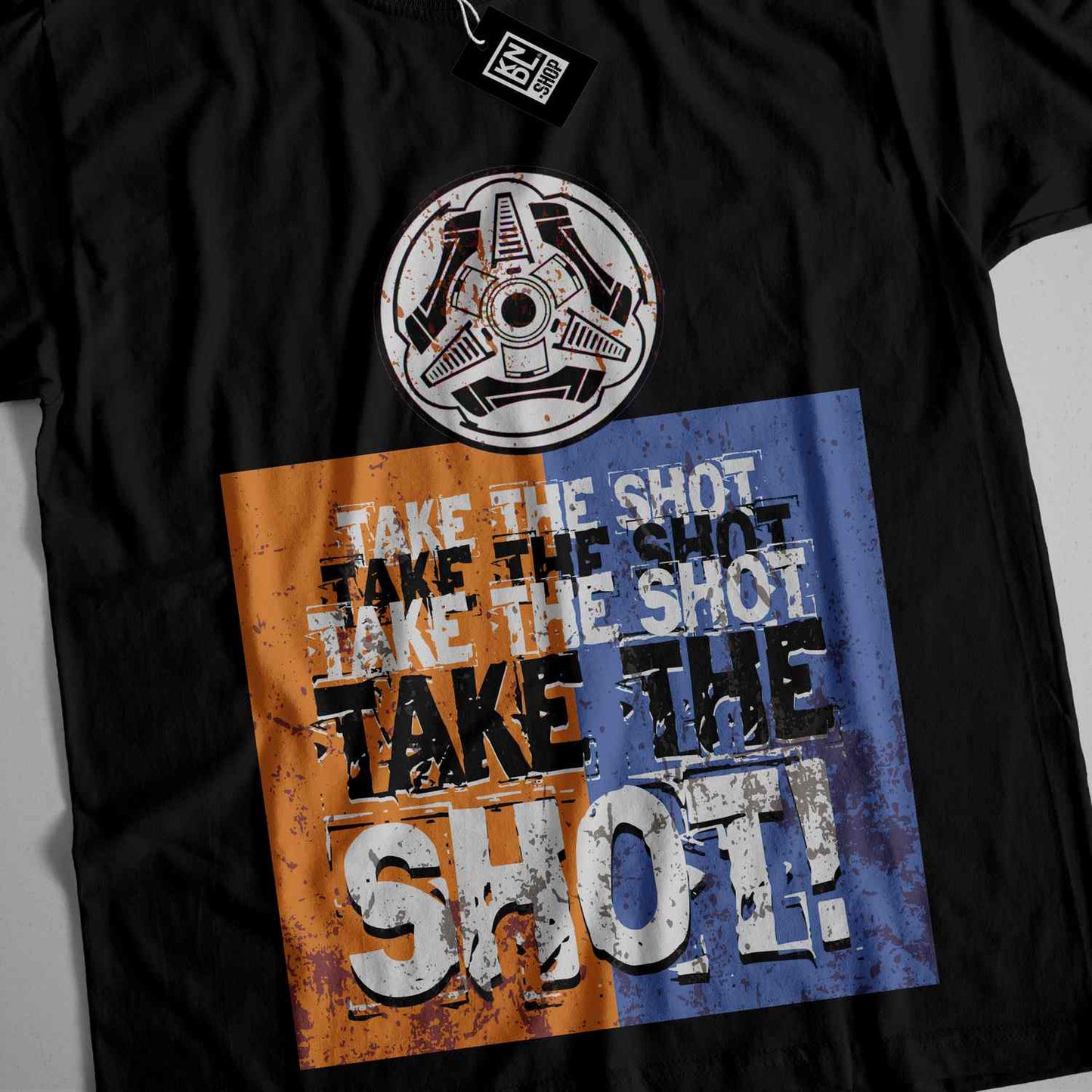 a black t - shirt with a picture of a star wars quote on it