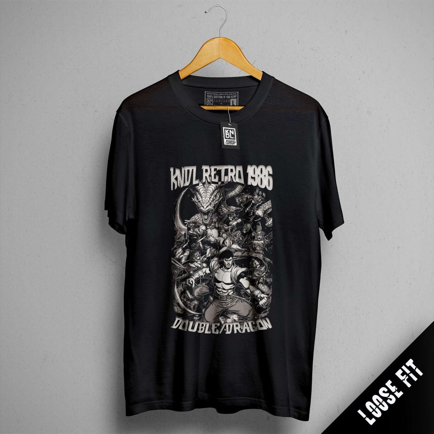 a black shirt with a picture of a group of people on it