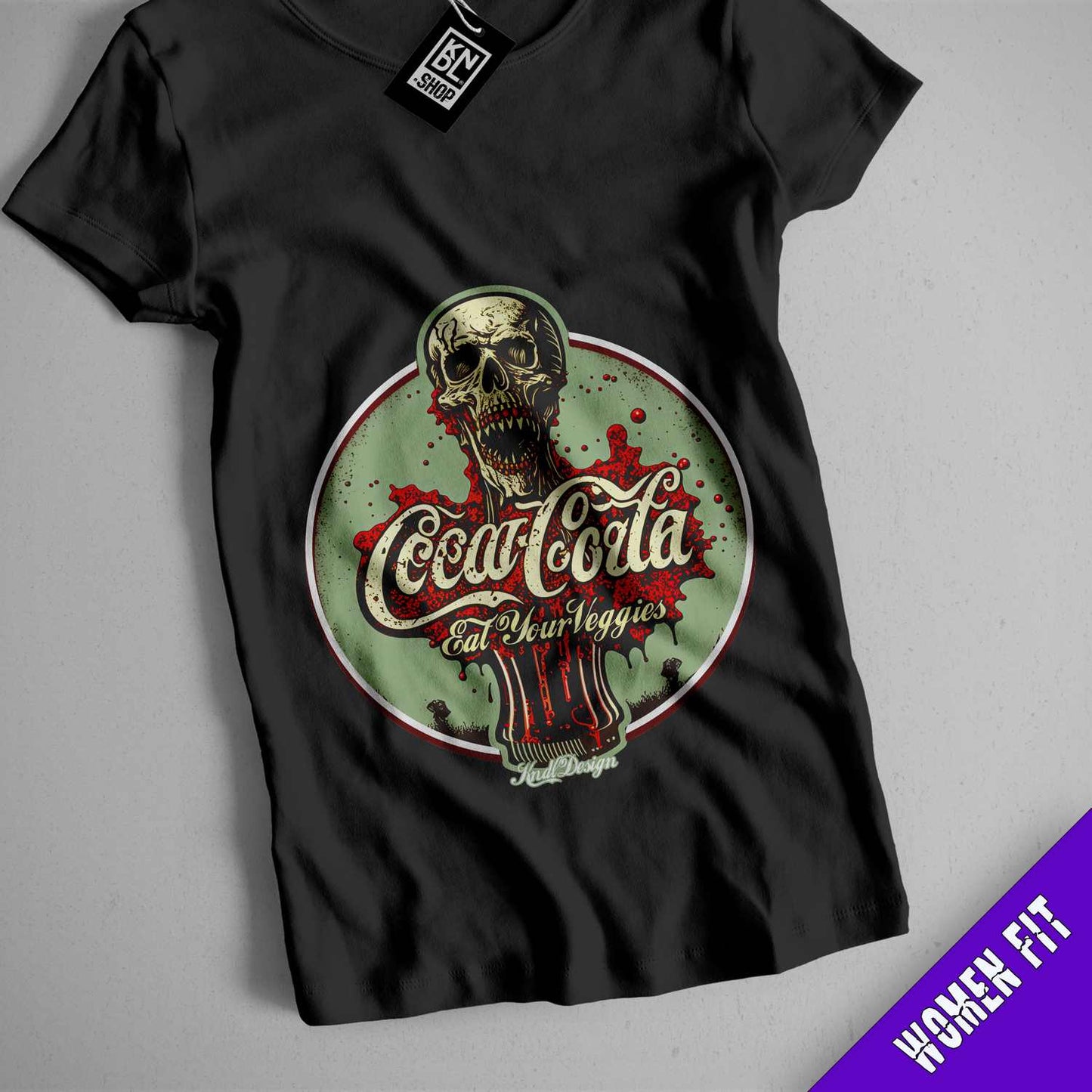 a black t - shirt with a picture of a skull in the middle of it