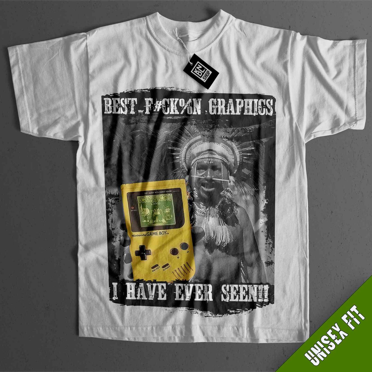 a t - shirt with a picture of an old computer