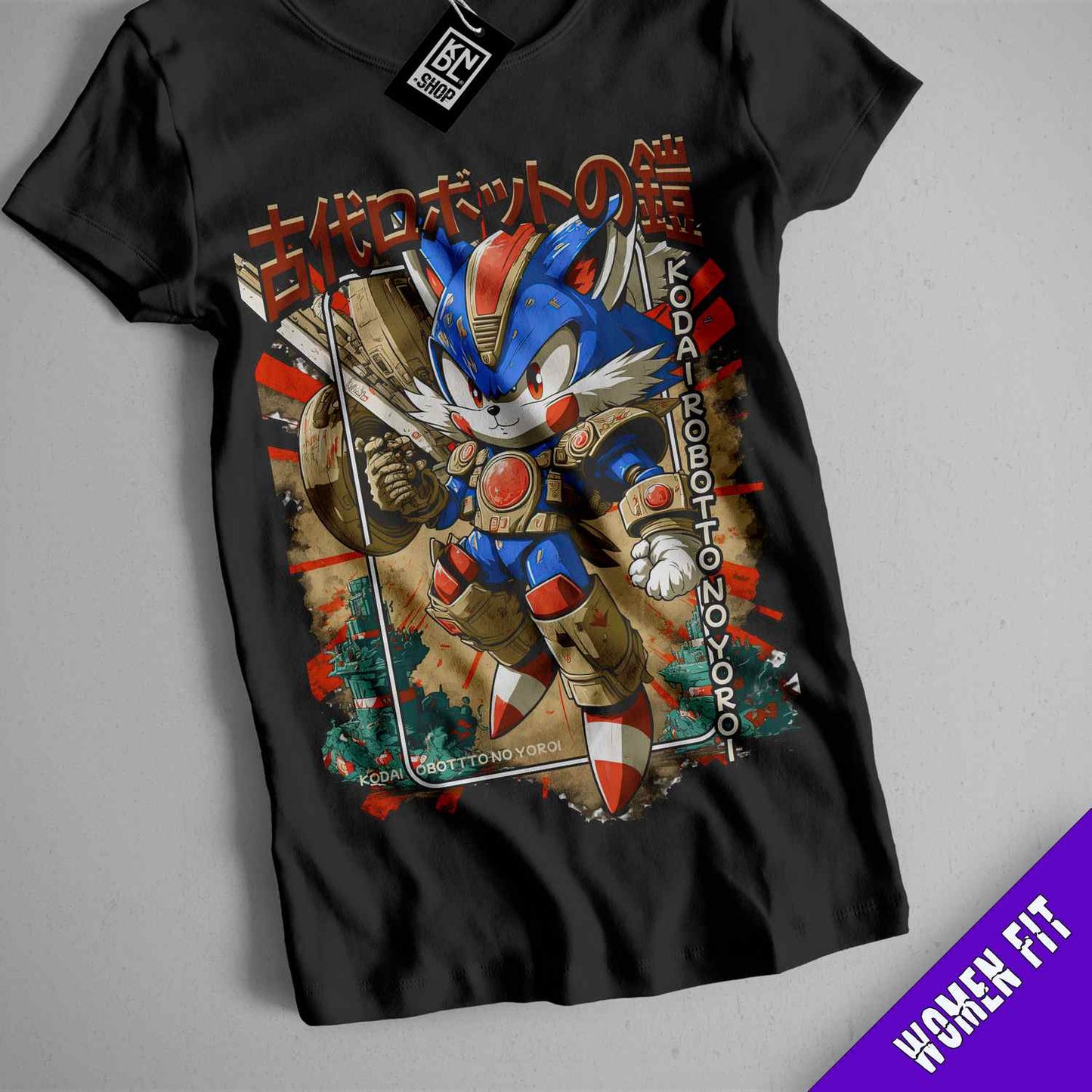 a black t - shirt with a picture of an anime character on it