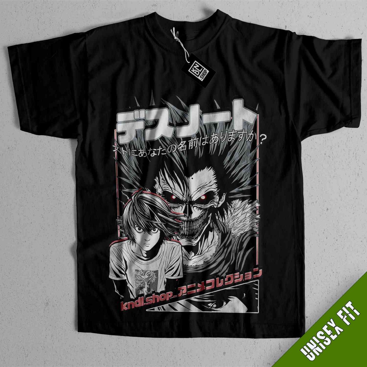 a black t - shirt with a picture of a demon on it