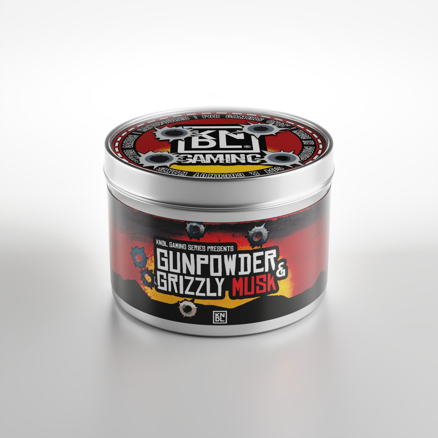 TIN NR 29 | GUNPOWDER & GRIZZLY MUSK | RED DEAD REDEMPTION INSPIRED SCENTED CANDLE