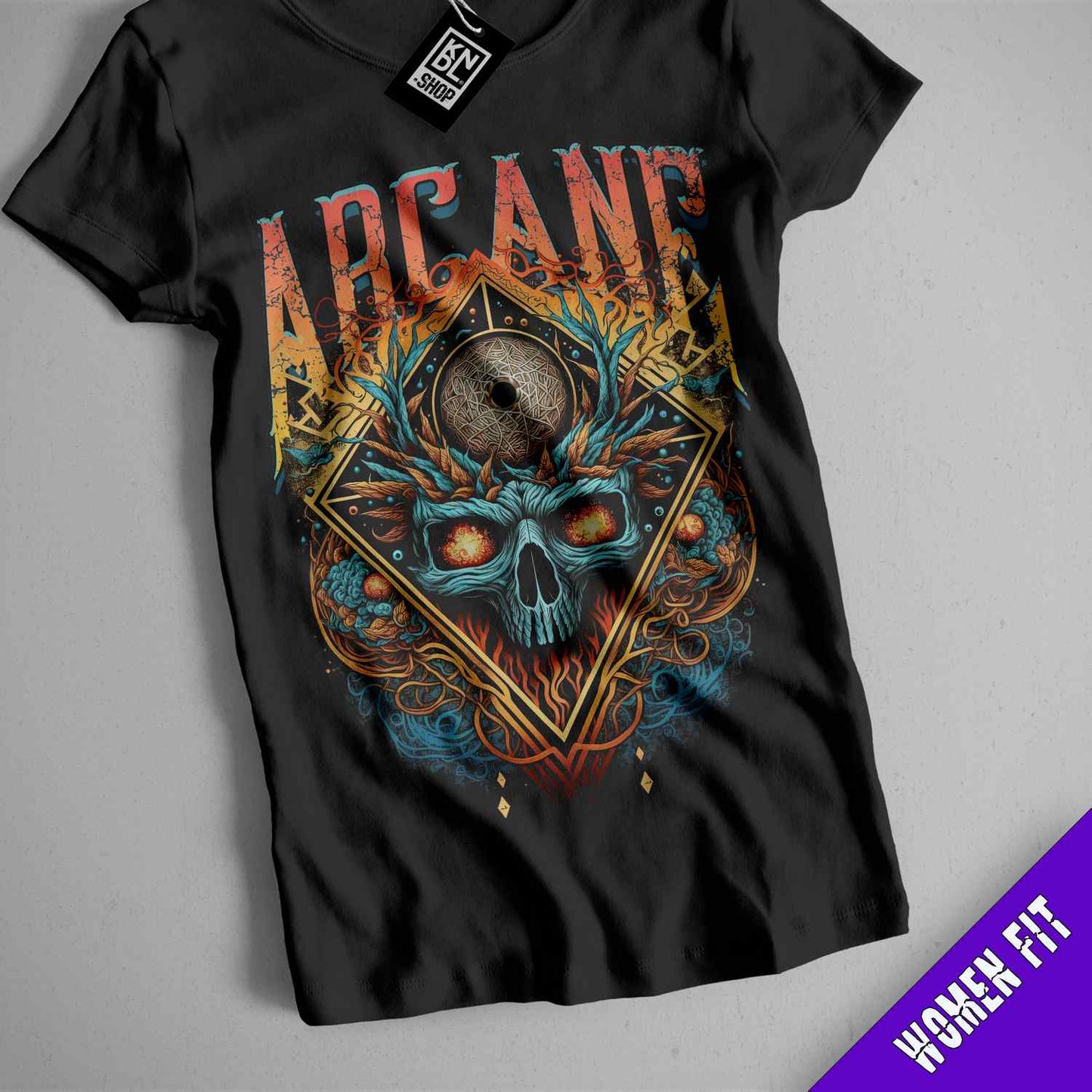 a t - shirt with a skull on it