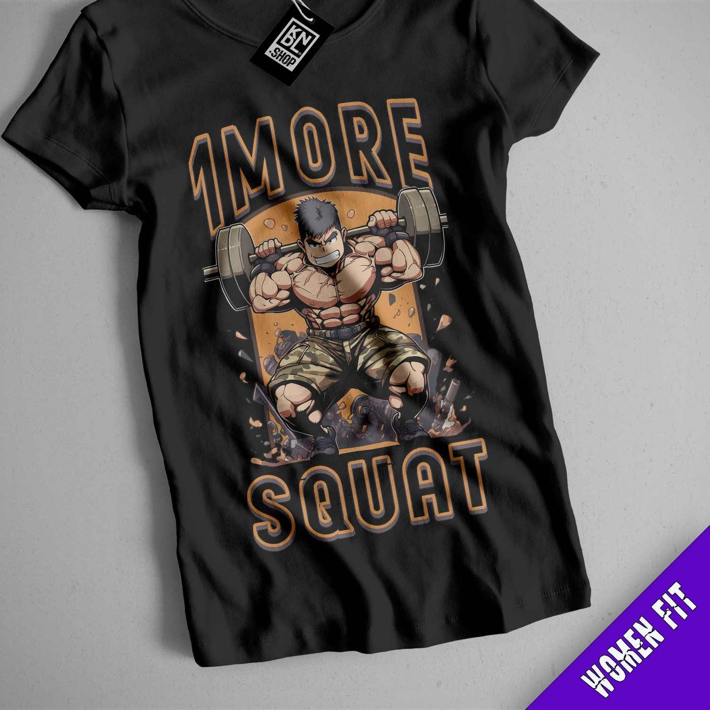 a t - shirt with a picture of a man lifting a barbell