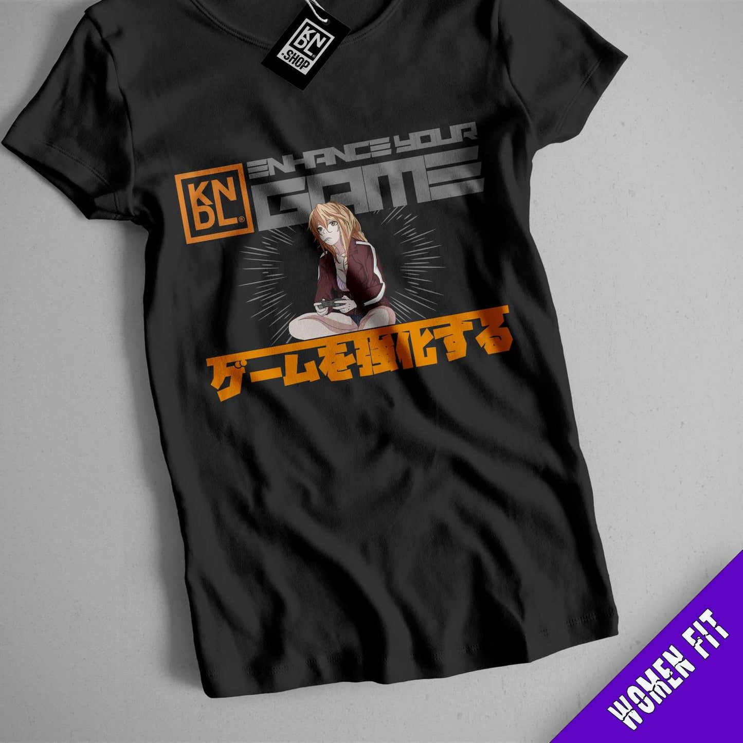 a black shirt with a picture of a girl on it