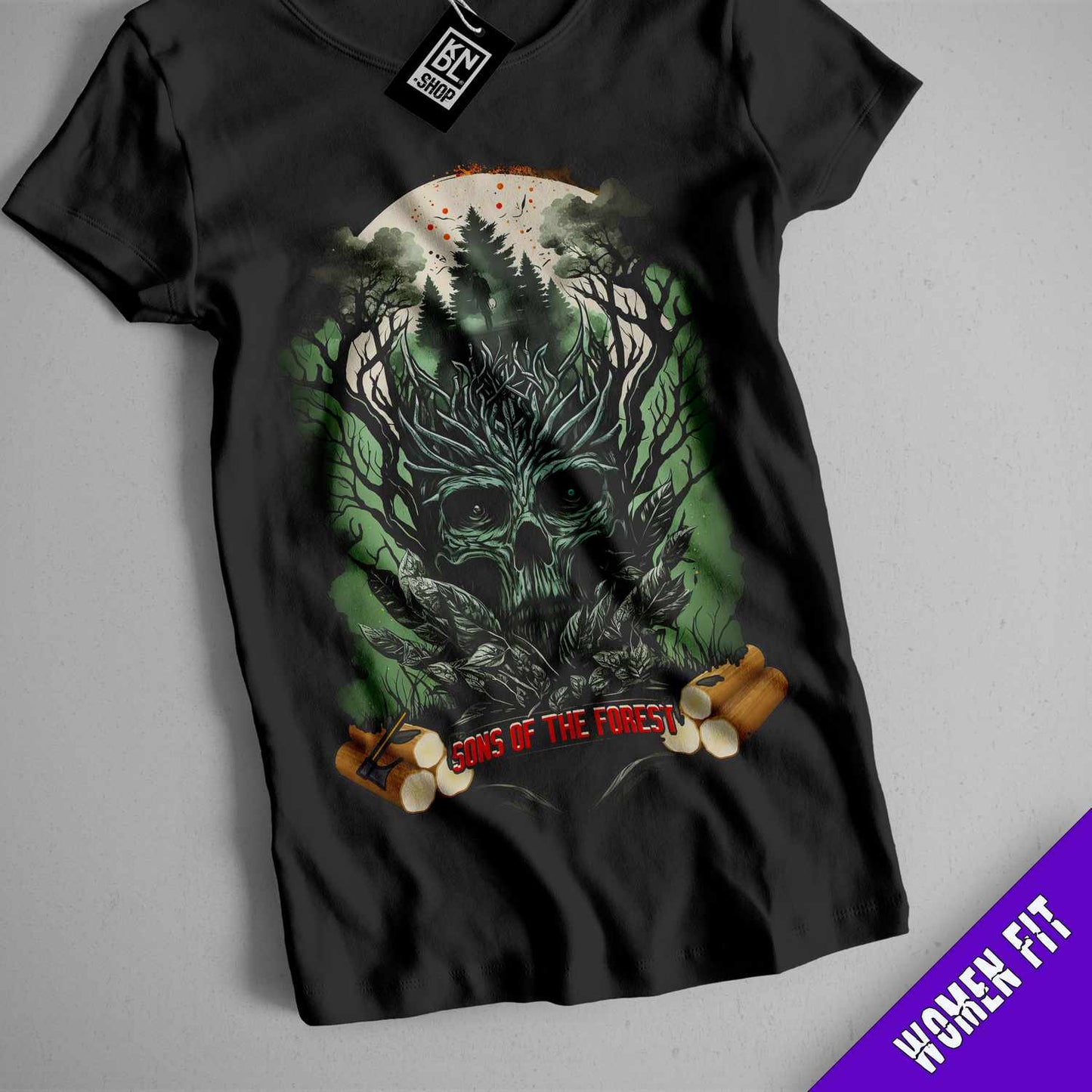 a black t - shirt with a picture of a skull on it