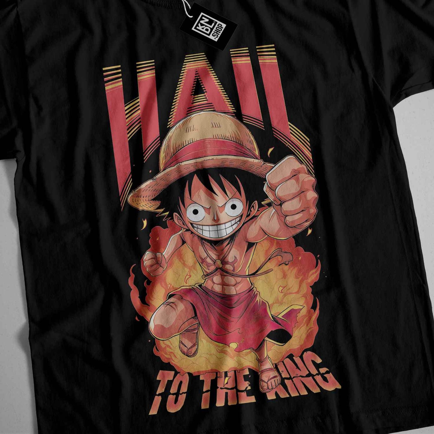 a black shirt with a picture of a man wearing a hat