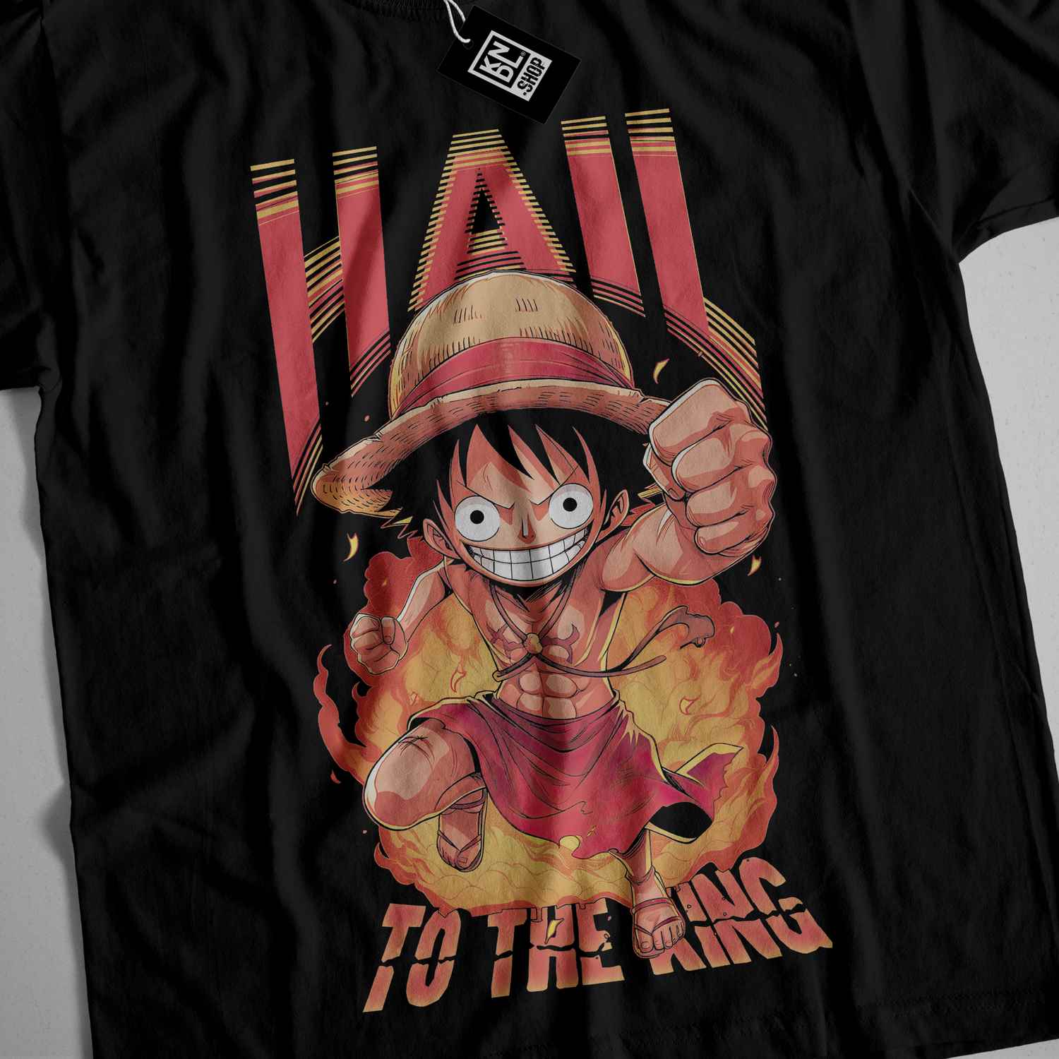 a black shirt with a picture of a man wearing a hat