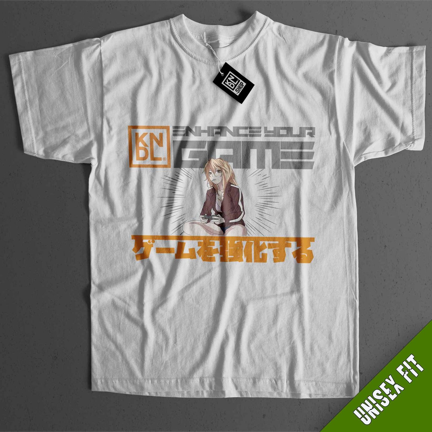 a white t - shirt with a picture of a woman on it
