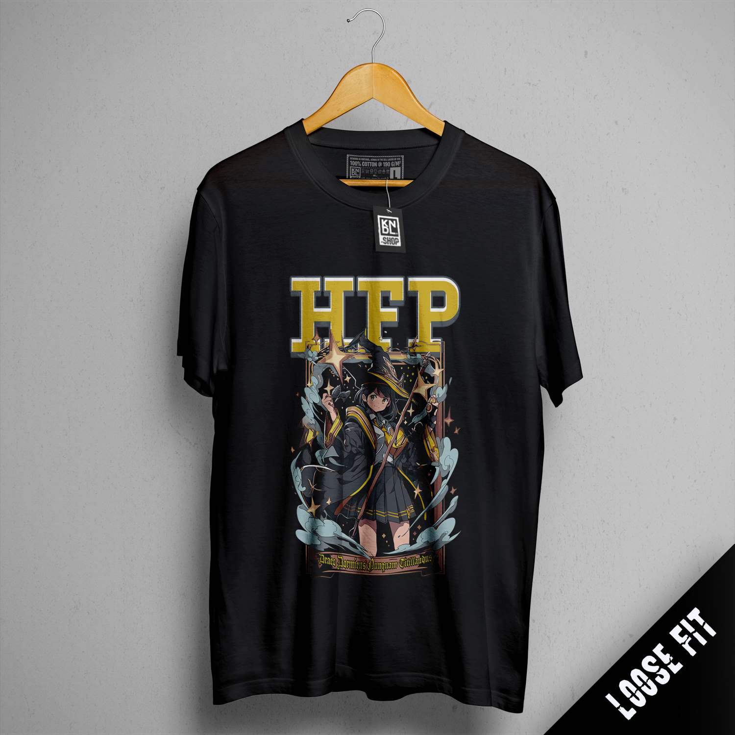 a black t - shirt with a picture of a group of people on it