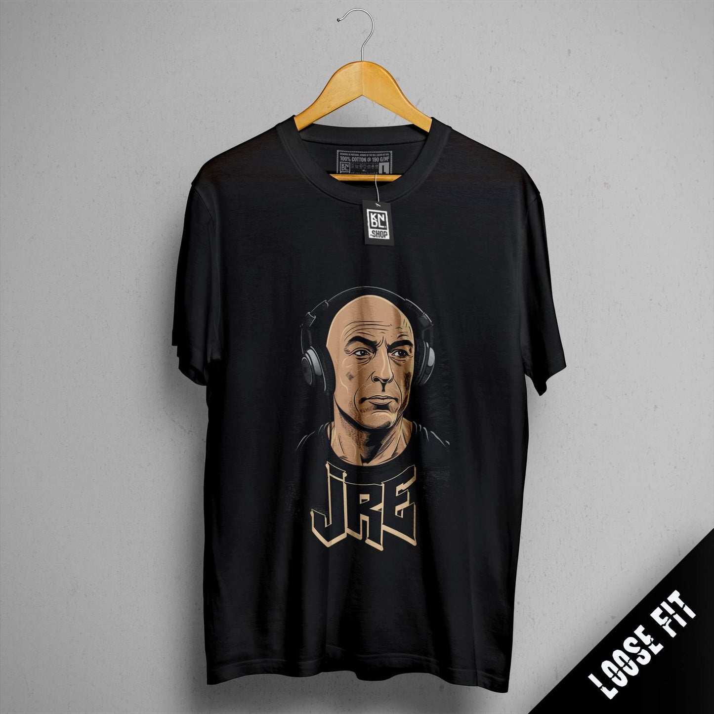 a t - shirt with a picture of a man wearing headphones