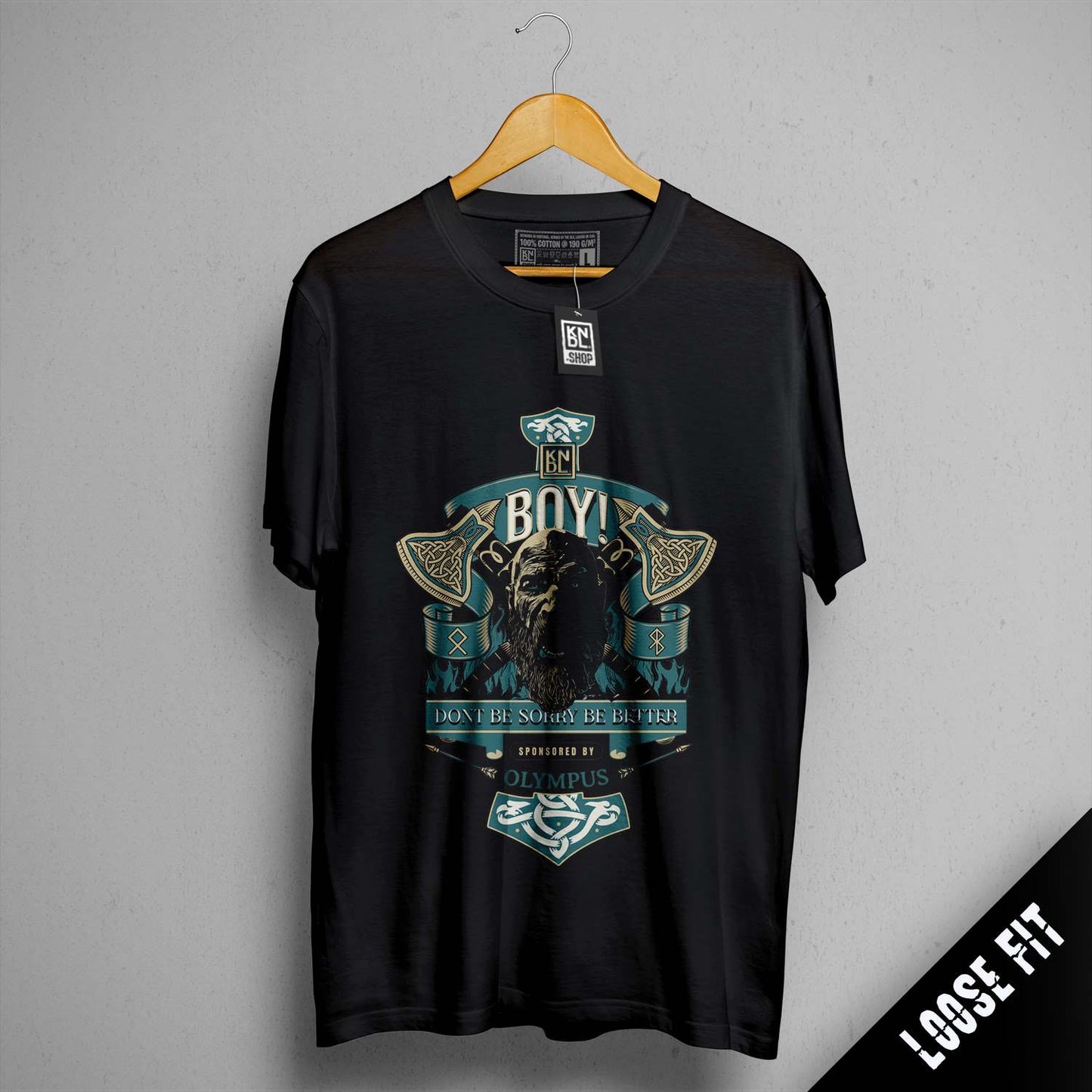 a black shirt with a picture of a bear on it