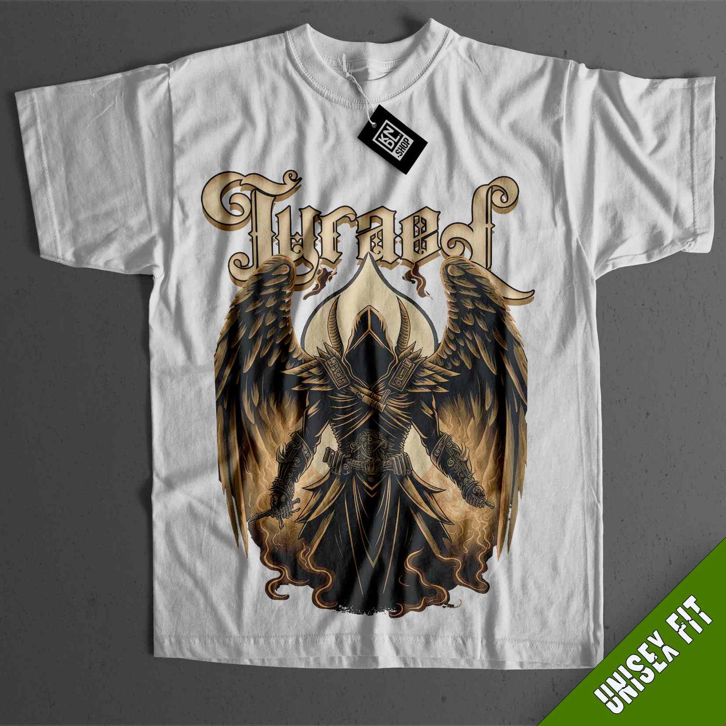 a t - shirt with an image of an angel on it