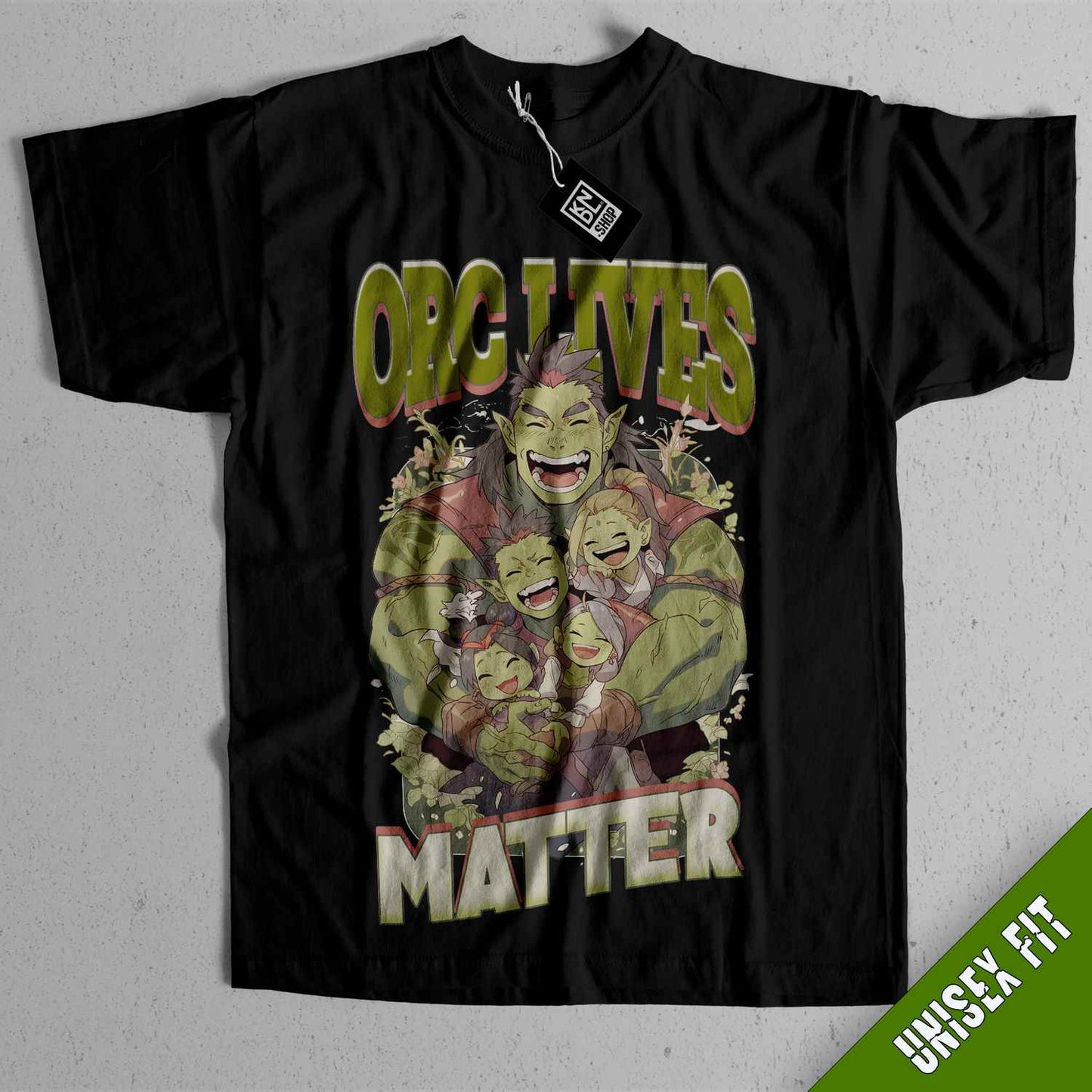 a black shirt with an image of a group of zombies on it