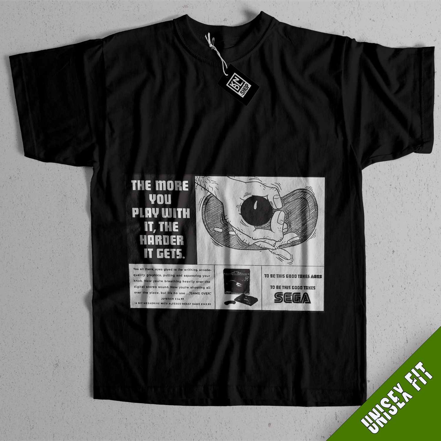 a black t - shirt with a picture of a mouse on it