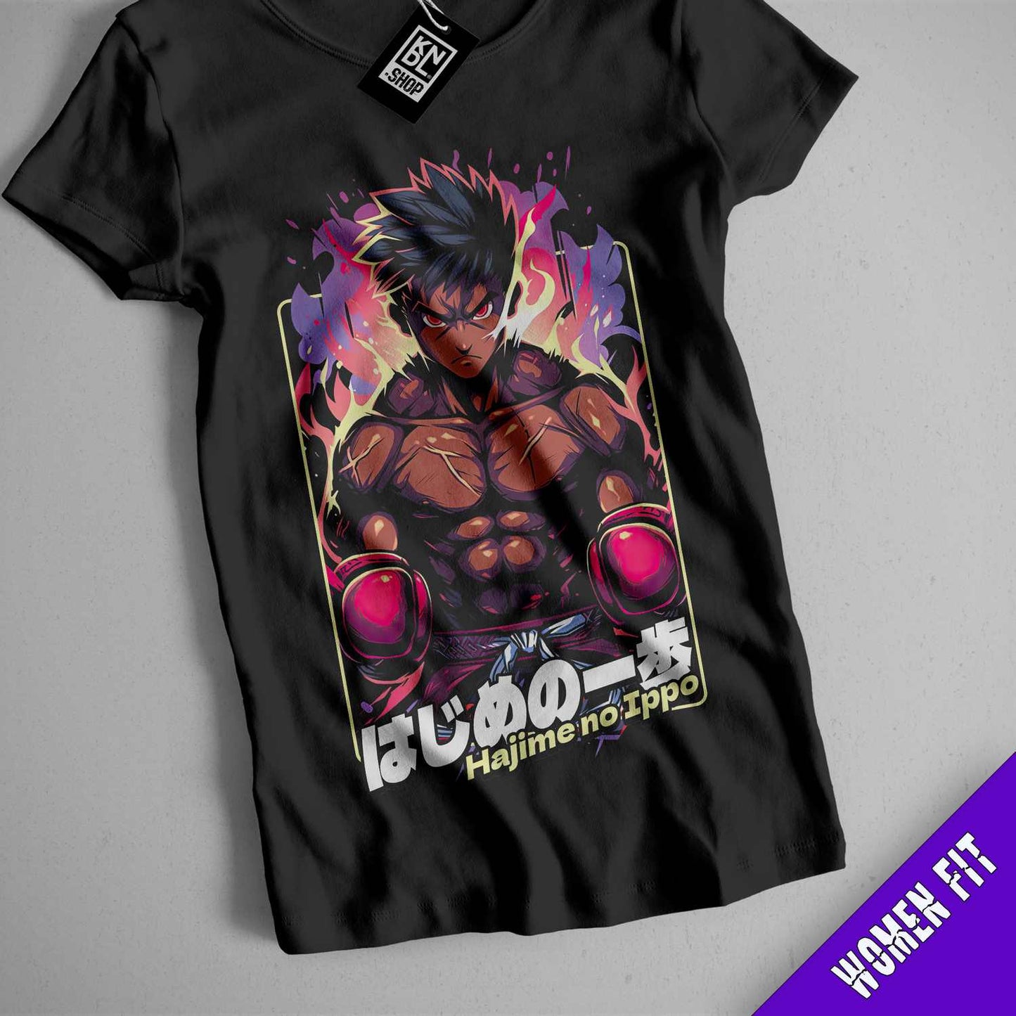 a black t - shirt with a picture of gohan on it