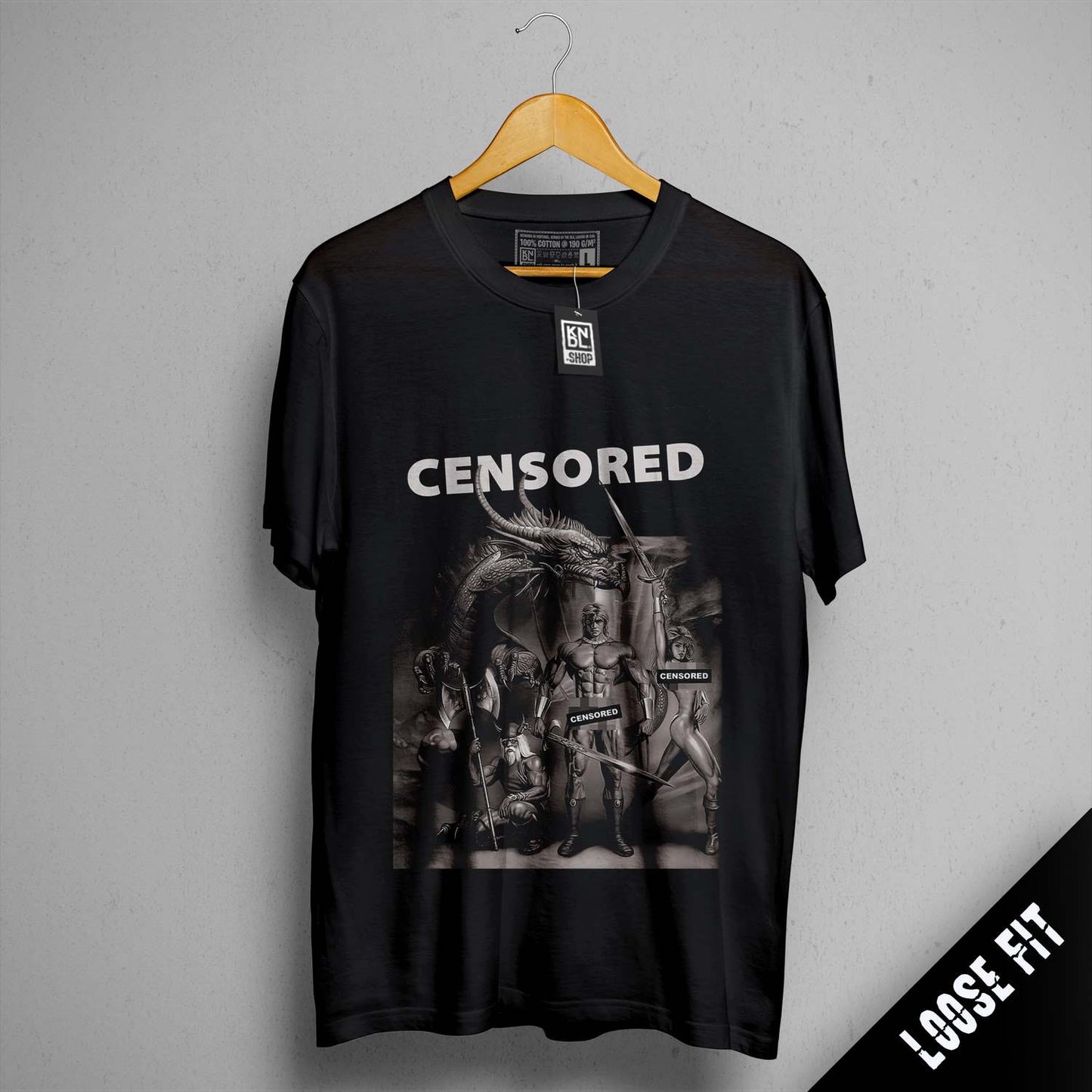 a black shirt with a picture of a group of people on it