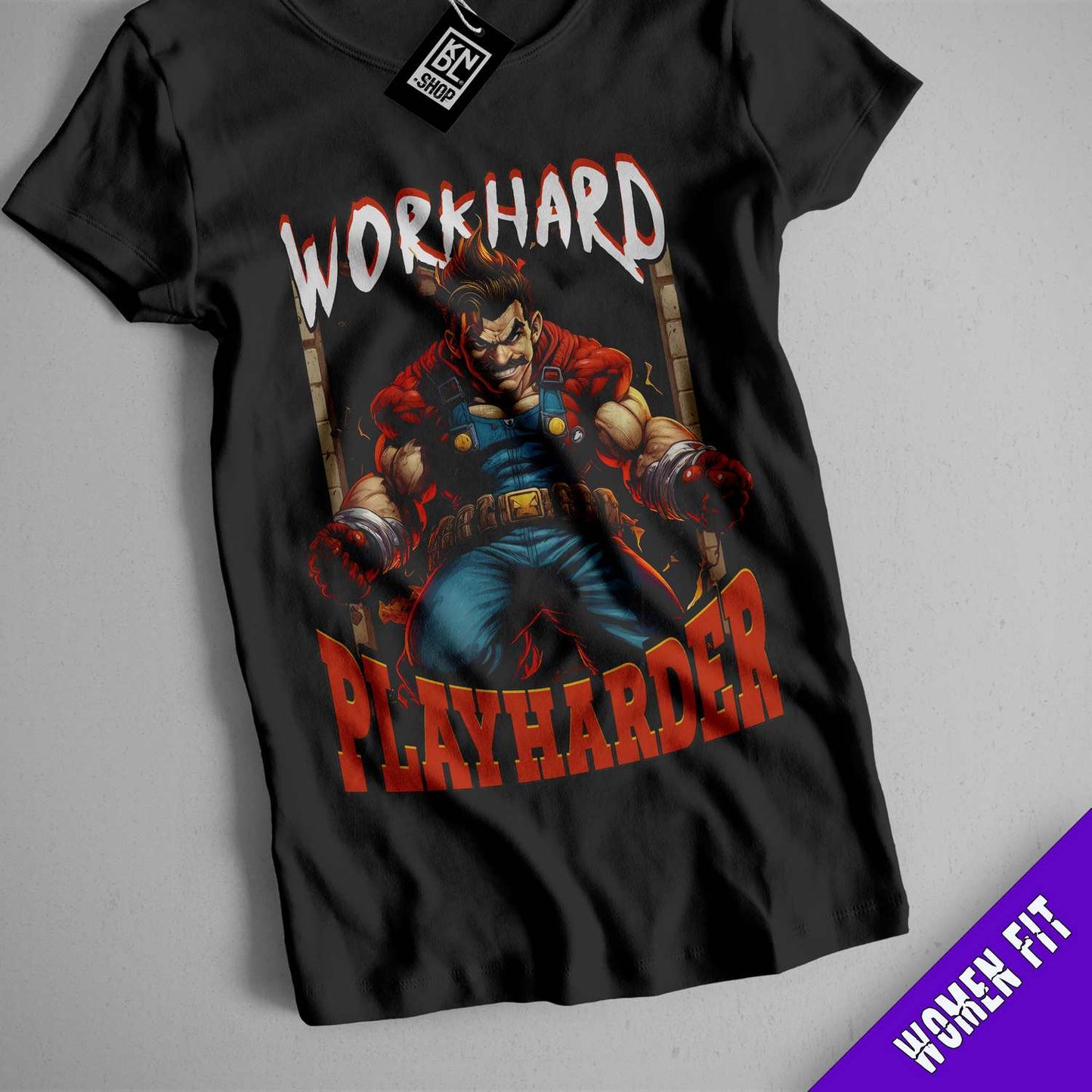a black t - shirt with a picture of a man holding two guns