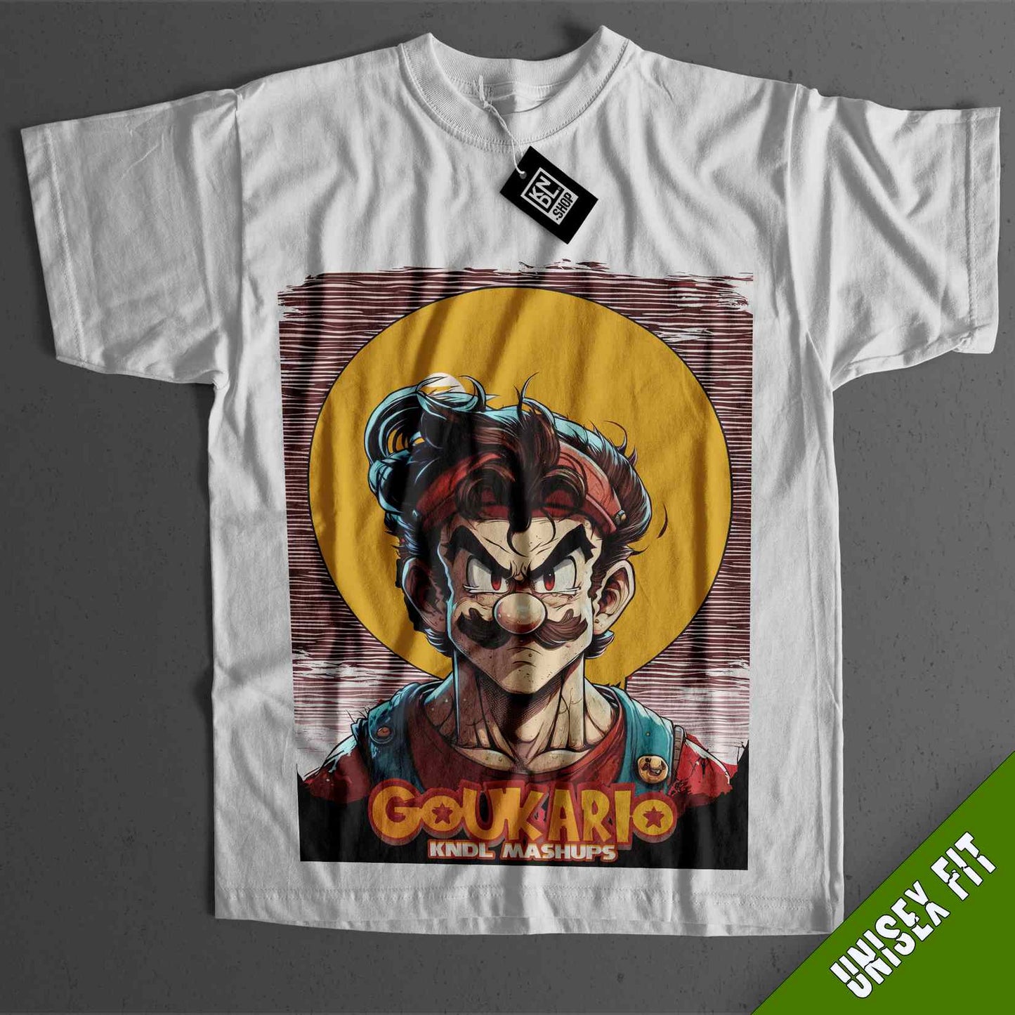 a white t - shirt with a picture of gohan on it