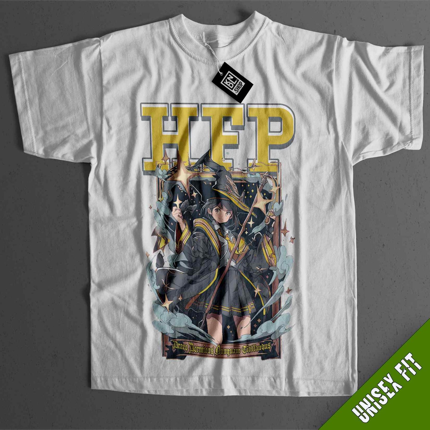 a white t - shirt with a picture of a group of people on it