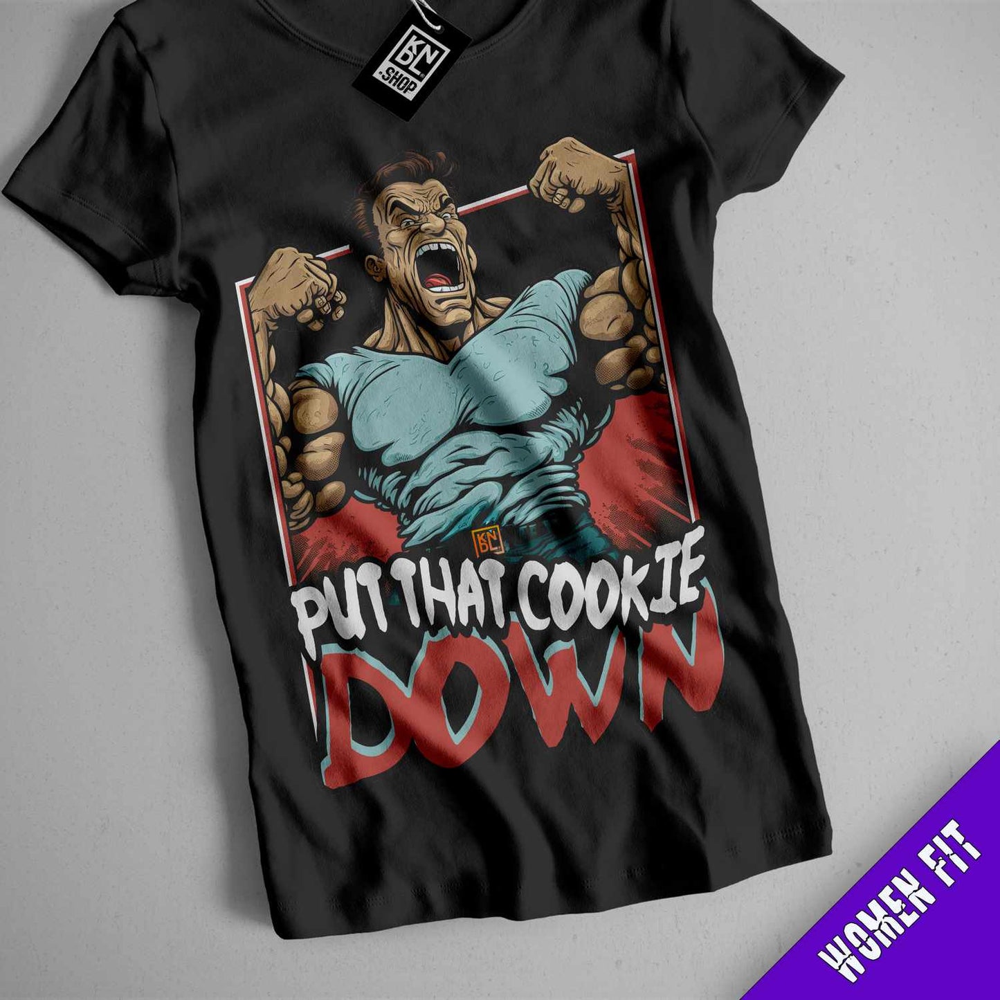 a t - shirt that says put that cookie down