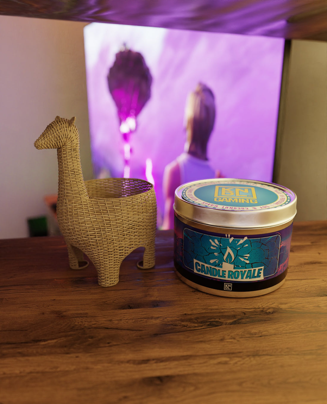 fortnite-inspired candle