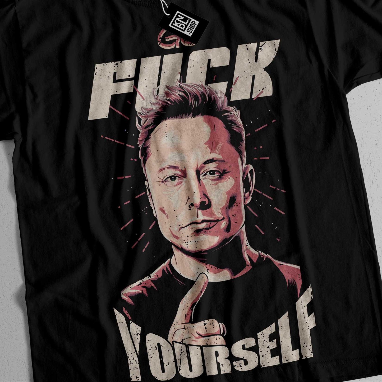 TEE NR 505 | GO FUCK YOURSELF | ELON MUSK SHORT SLEEVE T-SHIRT FOR M/F