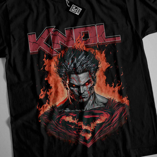 a black t - shirt with a picture of superman on it