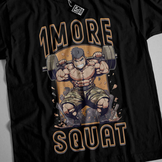 a t - shirt with a picture of a man lifting a barbell