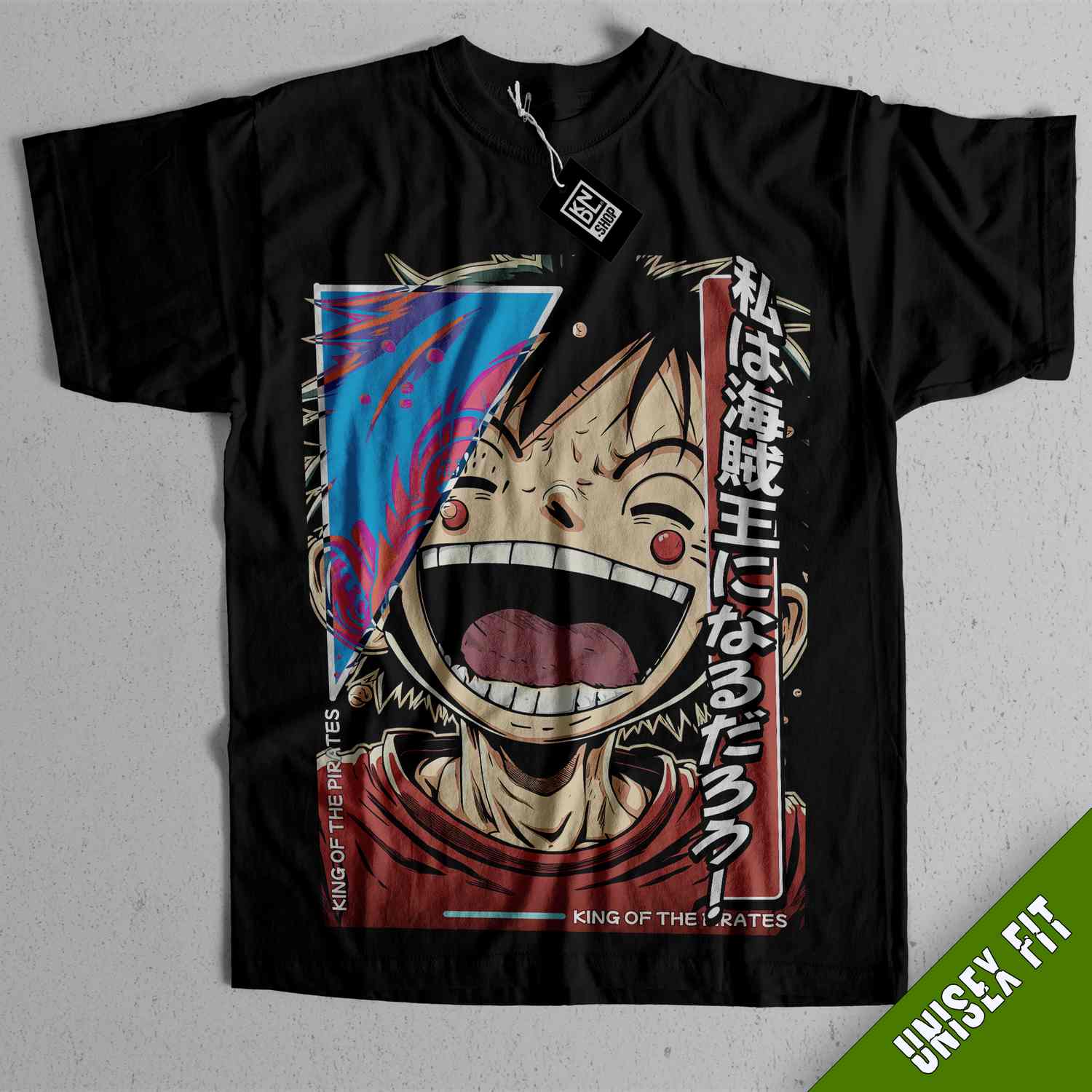 a black t - shirt with a picture of an anime character on it