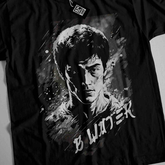 a black t - shirt with a picture of a man on it