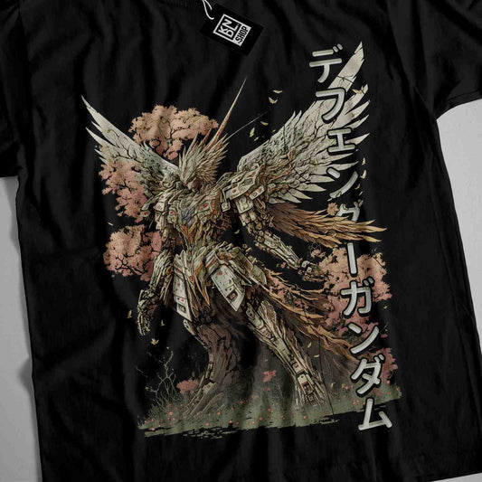 a black t - shirt with a picture of an angel on it