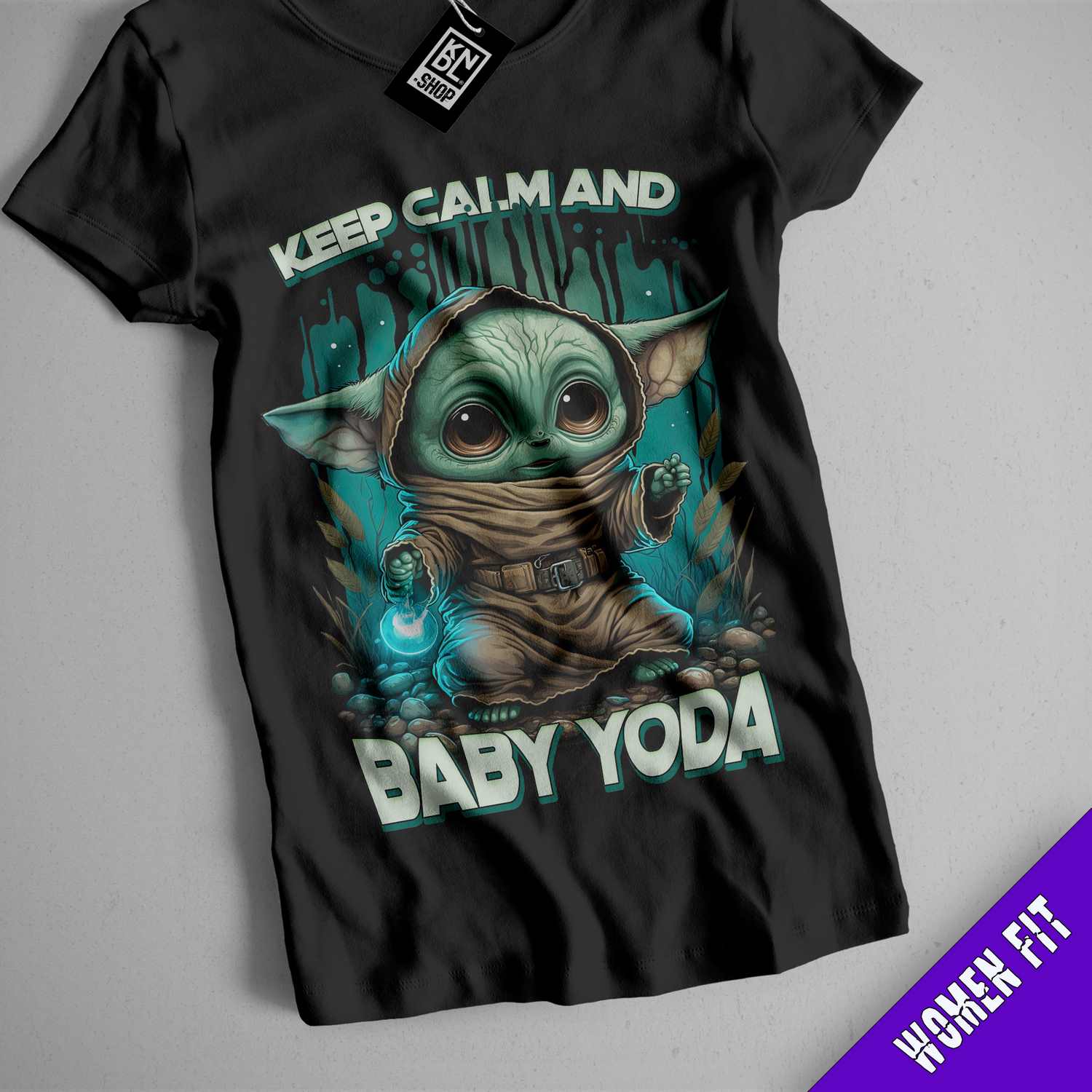 a t - shirt with a baby yoda on it