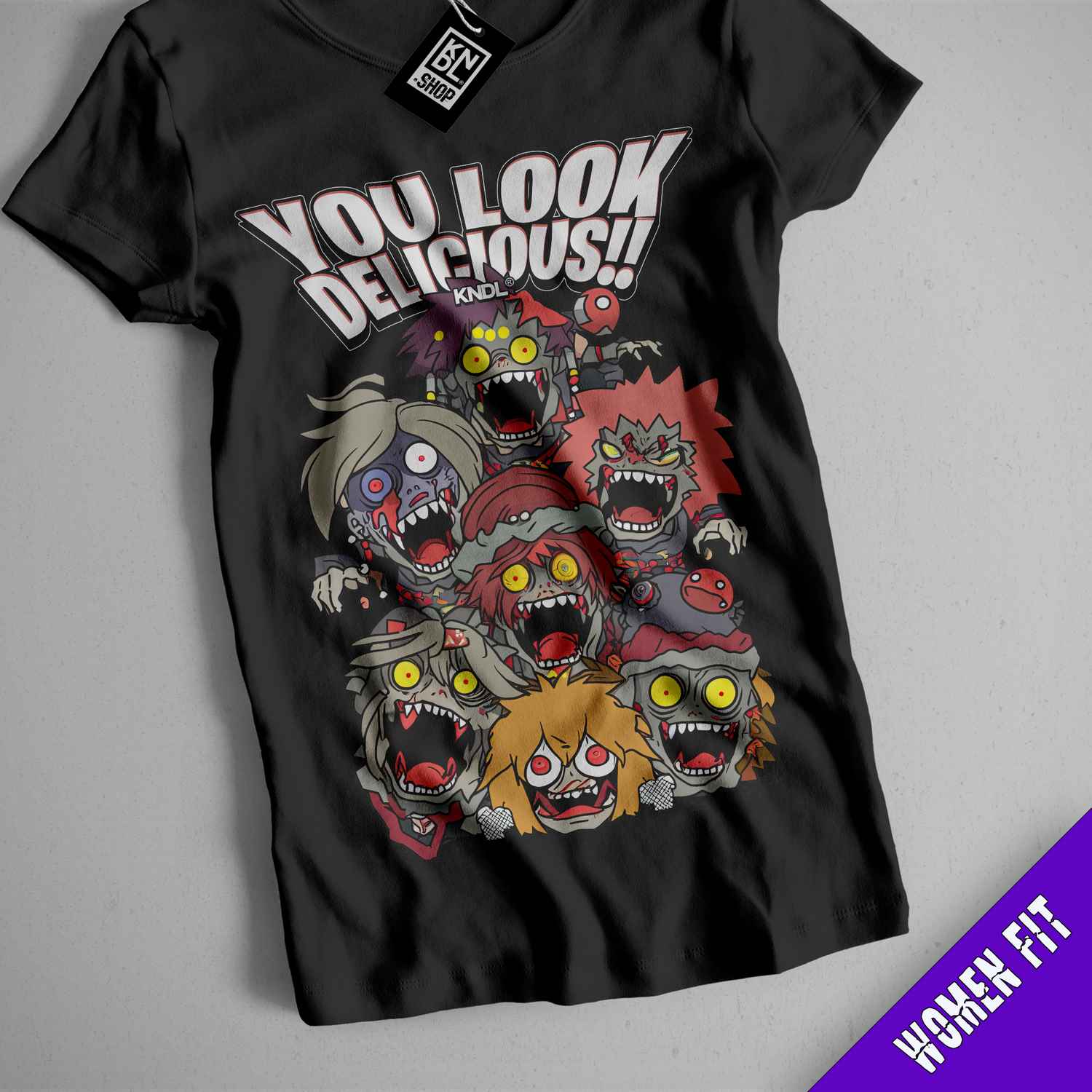 a t - shirt with a bunch of zombies on it